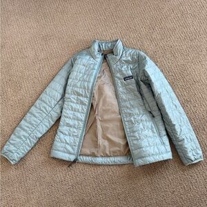 Patagonia Teal and Tan Jacket